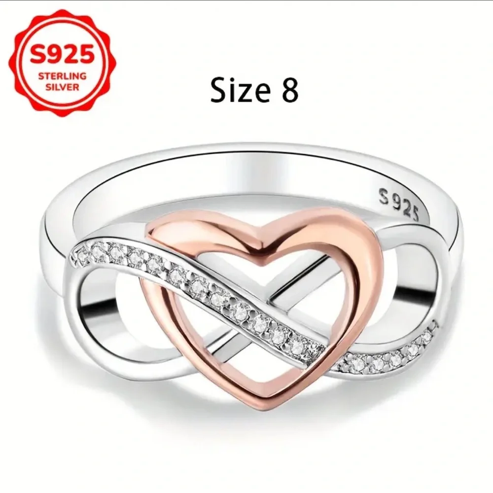 Sterling Silvet Multicolor Heart Ring